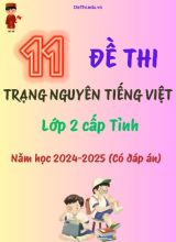 Bộ đề thi Trạng Nguyên Tiếng Việt Lớp 2 cấp tỉnh năm học 2024-2025 (11 Đề + Đáp án)